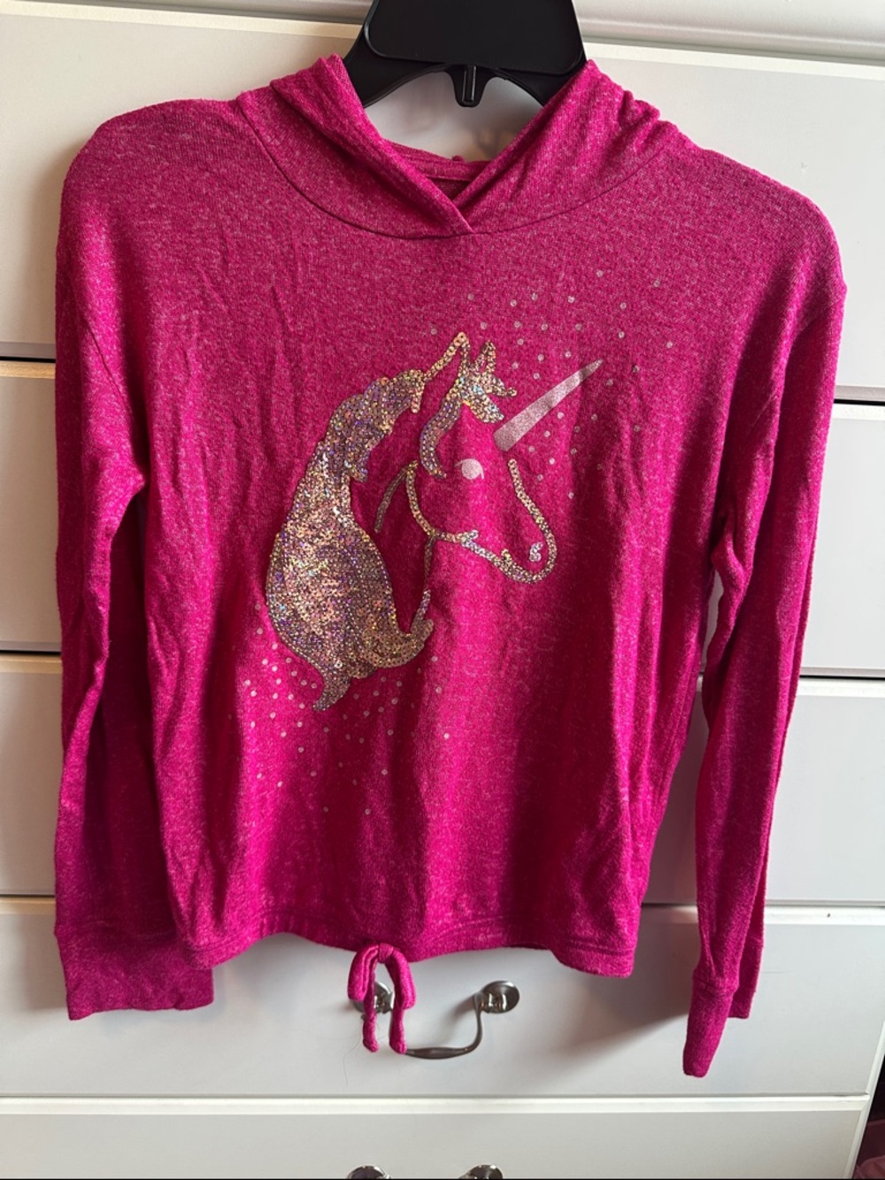 SO Girls' Fuchsia Pullover Hooded Top